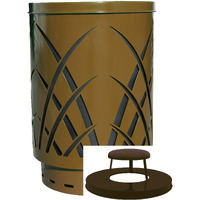 SAW40P-RC-BN-VV Ergode Sawgrass Can - Decorative Waste Receptacle for City Streets, Malls, Parks, and Offices - Durable Galvanneal Steel Construction