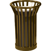 Ergode WC2000-BN-VV Outdoor Ash Urn - Durable Metal Construction, Graffiti-Resistant, Black Galvannealed Liner