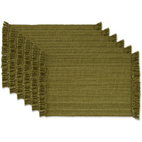 DII Variegated Olive Green Fringe Placemat (Set of 6)