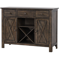 Itta Brown Wood Buffet Server with Wine Storage