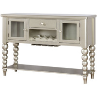 Zaria Champagne Wood Buffet Server with Wine & Stemware Storage