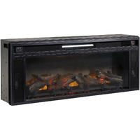 43 Inches Electric Fireplace Insert with Log Set Look, Black