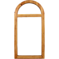 Rustic Dressing Mirror with Minimalist Wooden Window Frame