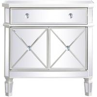 32 inch mirrored cabinet in antique white
