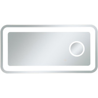 Lux 20in x 40in Hardwired LED mirror with magnifier and color changing temperature 3000K/4200K/6000K