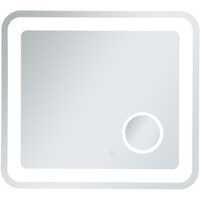 Lux 27in x 30in Hardwired LED mirror with magnifier and color changing temperature 3000K/4200K/6000K