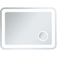 Lux 27in x 36in Hardwired LED mirror with magnifier and color changing temperature 3000K/4200K/6000K