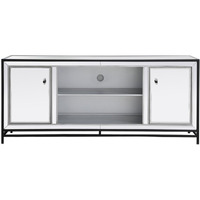 James 60 in. mirrored tv stand in black