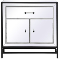 James 28.5 in. mirrored cabinet in black