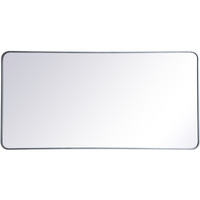 Soft corner metal rectangular mirror 30x60 inch in Silver