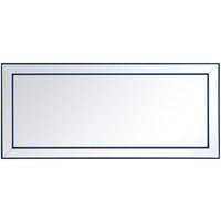Iris beaded mirror 72 x 32 inch in blue