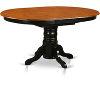 KEWE7-BCH-W 7 Pc Dining set with a Kitchen Table and 6 Wood Dining Chairs in Black and Cherry