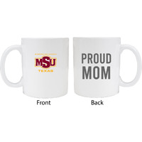 Midwestern State University Mustangs Proud Mom White Ceramic Coffee Mug