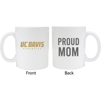 UC Davis Aggies Proud Mom White Ceramic Coffee Mug