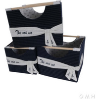 Anne Home - Set of 3 Foldable Fabric Baskets in Several Sizews