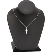 Sterling 1" X 1/2" Cross with 18" Chain
