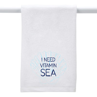 White Towel I Need Vitamin Sea