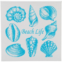 Canvas 12X12 Sea Shells Beach Life