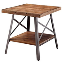 81177 2Pc Pk End Table - Weathered Oak & Sandy Black