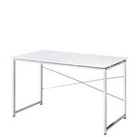 93190 Writing Desk - White & Chrome Finish
