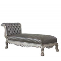 96275 Chaise w/1 Pillow - Vintage Bone White & PU