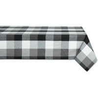 DII Black Tri Color Check Tablecloth