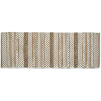 DII Stone and White Hand-Loomed Paper Chindi Runner 2 Ft 3 In x 6 Ft