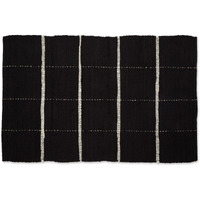DII Black and Cream Farmhouse Check Rug 26x40 inches
