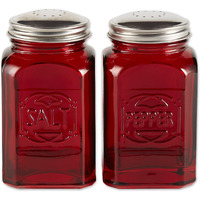 RSVP Retro Glass S&P Set - Red