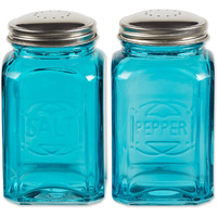 RSVP Retro Glass S&P Set - Turquoise