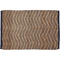 DII French Blue With Natural Jute Chevron Hand-Loomed Rug