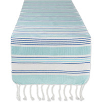 DII Tidal Stripe Fouta Table Runner 14x72