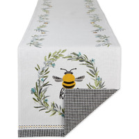 DII Bee Kind Reversible Embellished Table Runner