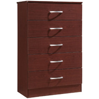 Hodedah 5-Drawer Chest in Mahogany