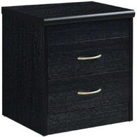 Hodedah 2-Drawer Nightstand in Black