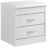 Hodedah 2-Drawer Nightstand in White