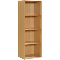 Hodedah 4-Shelf Bookcase in Beech