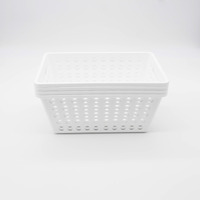 4-Pc Large Basket Set 11 x 7 x 4 White