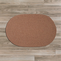 WL45R072X108 Bristol - Mocha 6'x9' Rug, 75% Polypropylene/25% Wool - Oval.