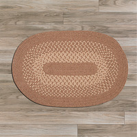 JK80R024X036 Jackson - Taupe 2'x3' Rug, 75% Polypropylene/25% Wool - Oval.
