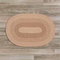JK90R096X132 Jackson - Oatmeal 8'x11' Rug, 75% Polypropylene/25% Wool - Oval.