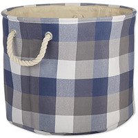 DII Polyester Bin Tri Color French Blue Round Large 15"x16"x16"
