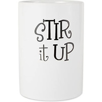 DII White Stir It Up Ceramic Utensil Holder