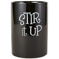 DII Black Stir It Up Ceramic Utensil Holder