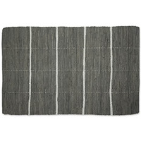 DII Gray and Cream Farmhouse Check Rug 26x40 inches