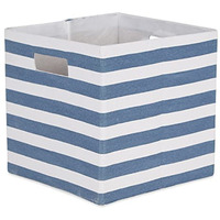 DII Polyester Cube Stripe French Blue Square 11x11x11