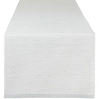 DII Light Gray Eco-Friendly Chambray Fine Ribbed Table Runner 13x72 inches