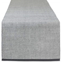 DII Mineral Eco-Friendly Chambray Fine Ribbed Table Runner 13x72 inches