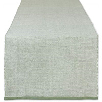 DII Artichoke Eco-Friendly Chambray Fine Ribbed Table Runner 13x72 inches