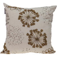 Parkland Collection Periwinkle Transitional Beige Throw Pillow